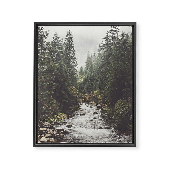 Mountain creek - Landscape and Nature Photography Framed Canvas Print Gallery Image 1