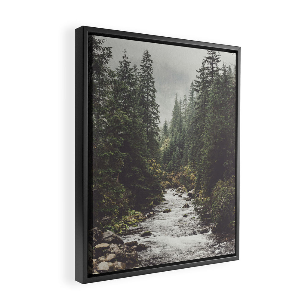 Mountain creek - Landscape and Nature Photography Framed Canvas Print Gallery Image 2