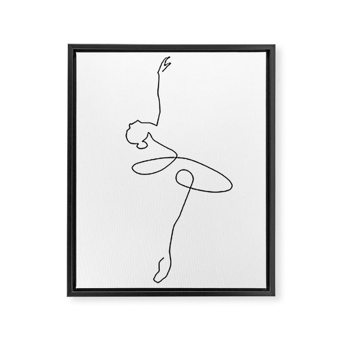 Abstract Ballerina Framed Canvas Print Gallery Image 1
