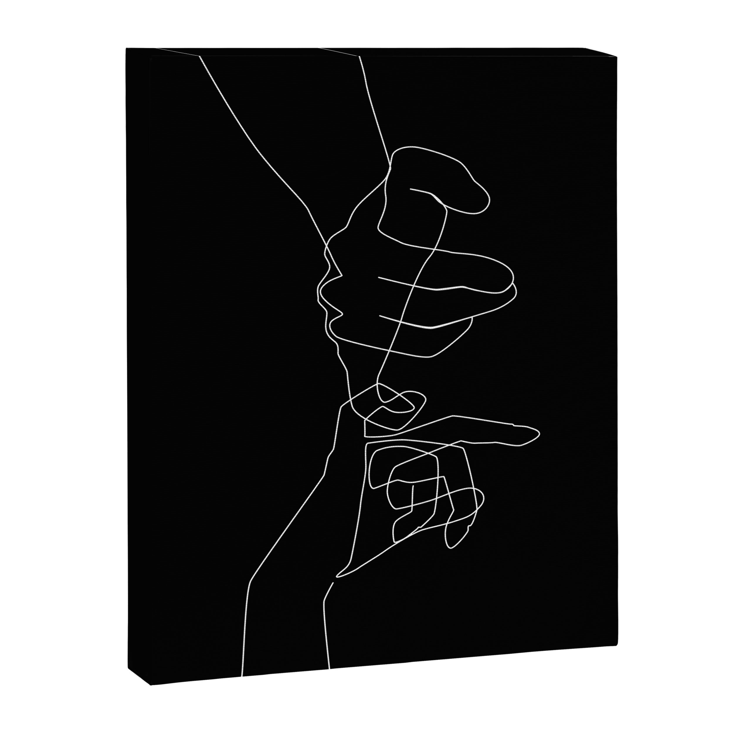 Black Pinky Swear Canvas Print Gallery Image 3