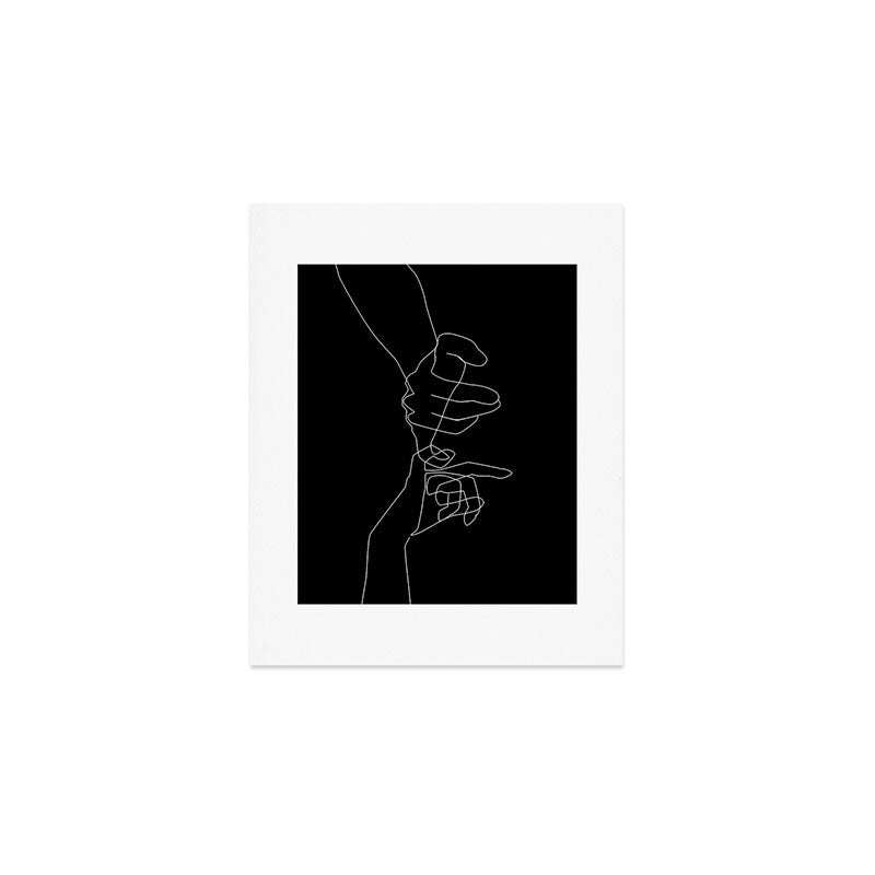 Black Pinky Swear Art Print Gallery Image 1