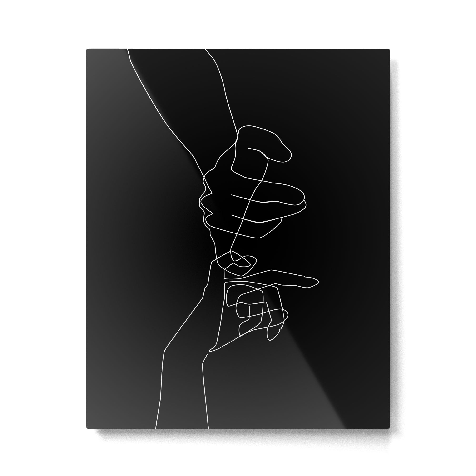 Black Pinky Swear Metal Print Gallery Image 4