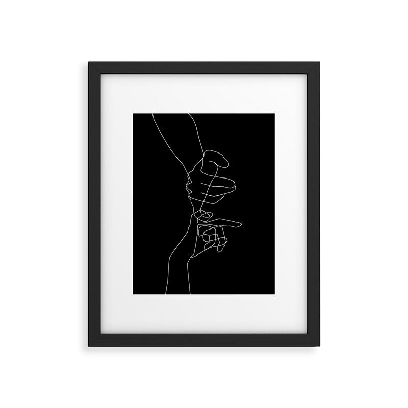 Black Pinky Swear Framed Art Print Gallery Image 5