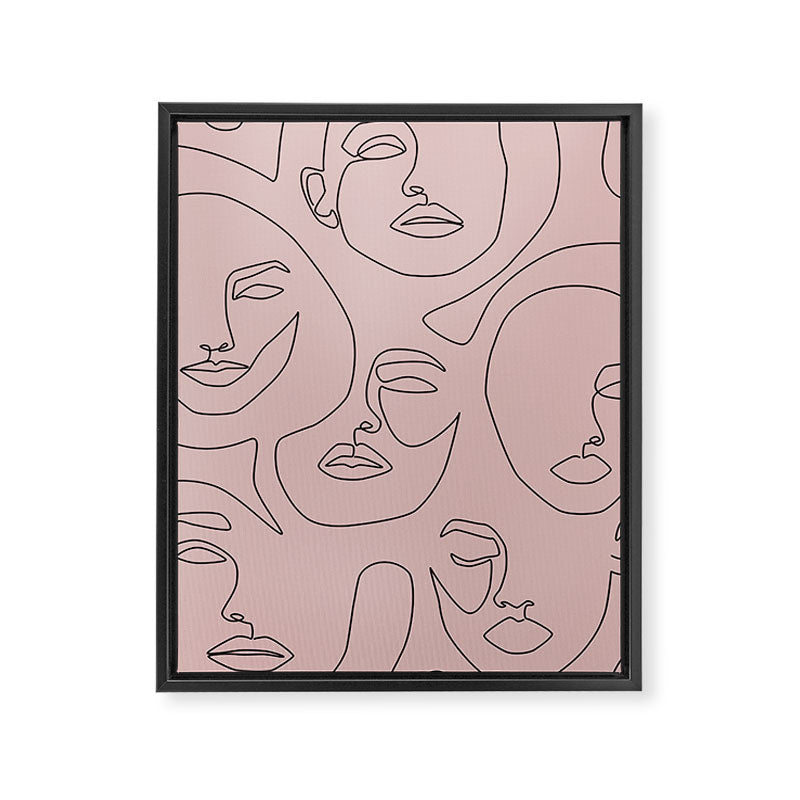 Blush Faces Framed Canvas Print Gallery Image 6