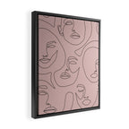 Blush Faces Framed Canvas Print Gallery Image 2