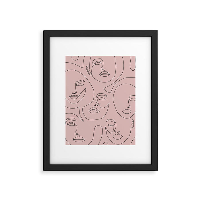Blush Faces Framed Art Print Gallery Image 1