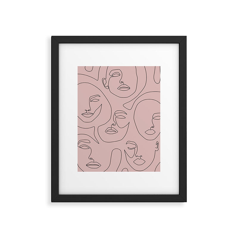 Blush Faces Framed Art Print Gallery Image 5