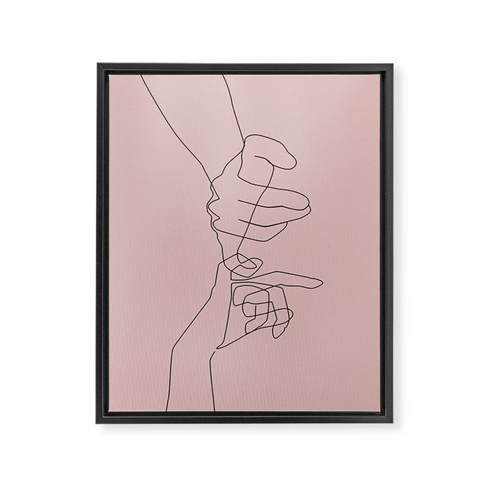Blush Pinky Framed Canvas Print Gallery Image 1