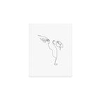 Dog and Owner Fist Bump Line Drawing Art Print Gallery Image 1