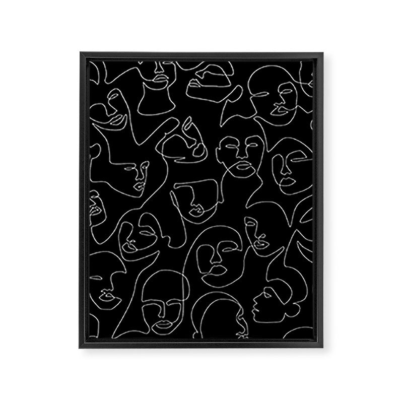 Face Lace Framed Canvas Print Gallery Image 6