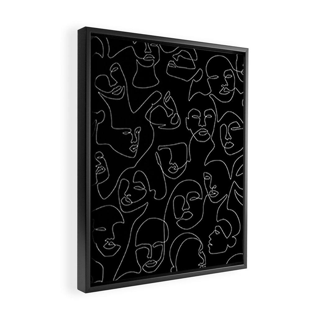 Face Lace Framed Canvas Print Gallery Image 2
