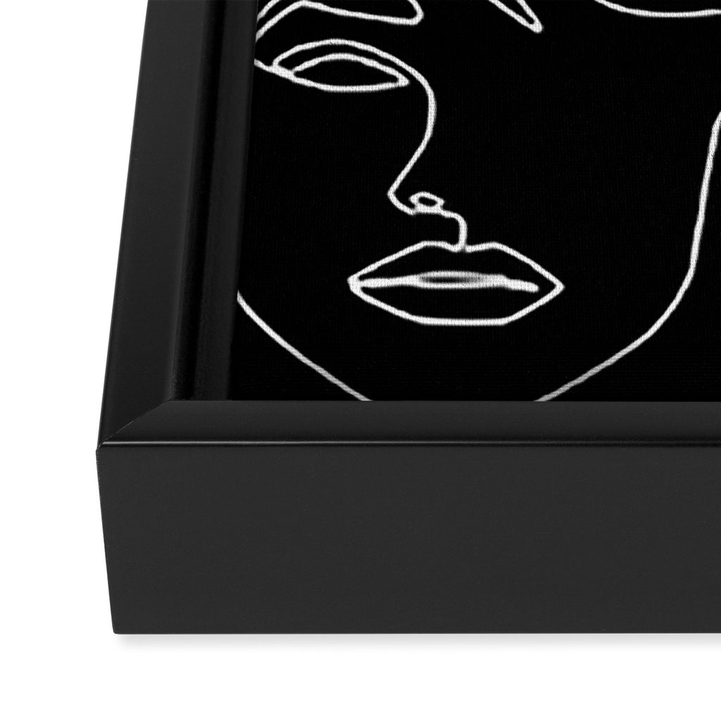 Faces in Dark Framed Canvas Print Gallery Image 3