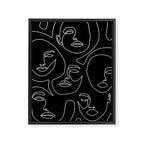 Faces in Dark Framed Canvas Print Gallery Image 6