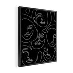 Faces in Dark Framed Canvas Print Gallery Image 2
