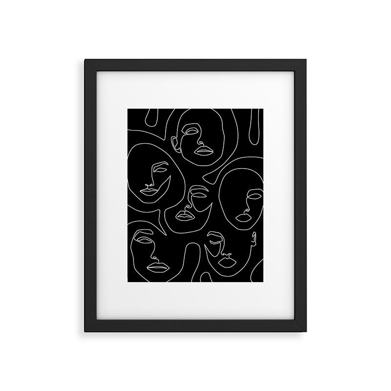 Faces in Dark Framed Art Print Gallery Image 5