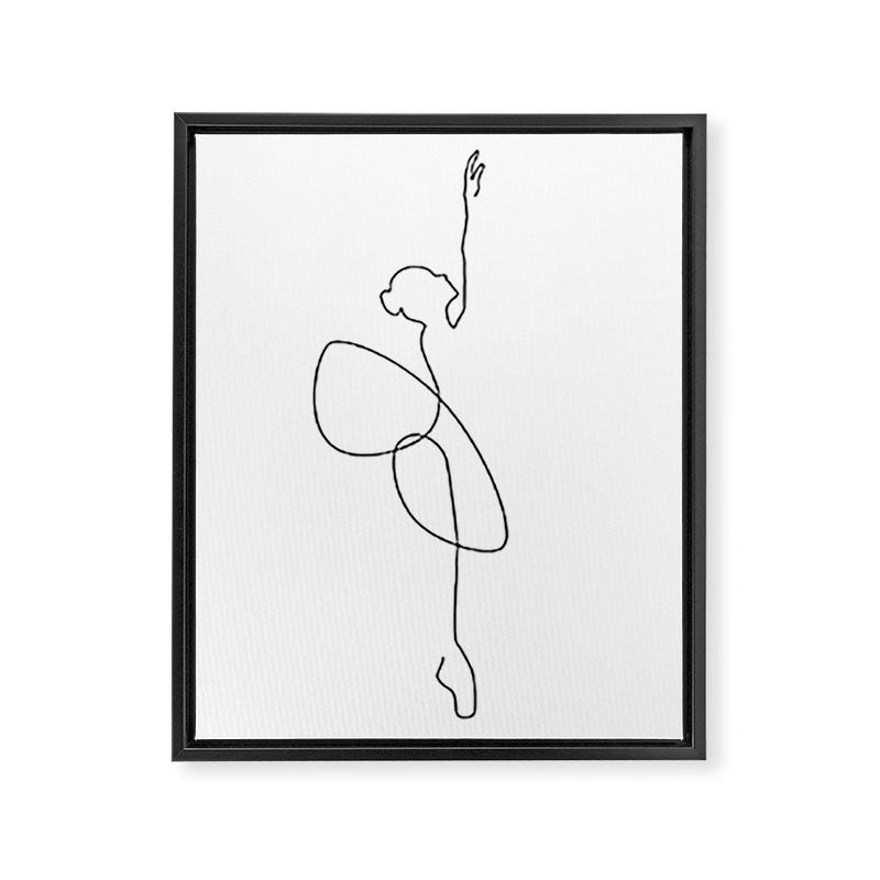 Line Ballerina Framed Canvas Print Gallery Image 6