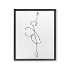 Line Ballerina Framed Canvas Print Gallery Image 6