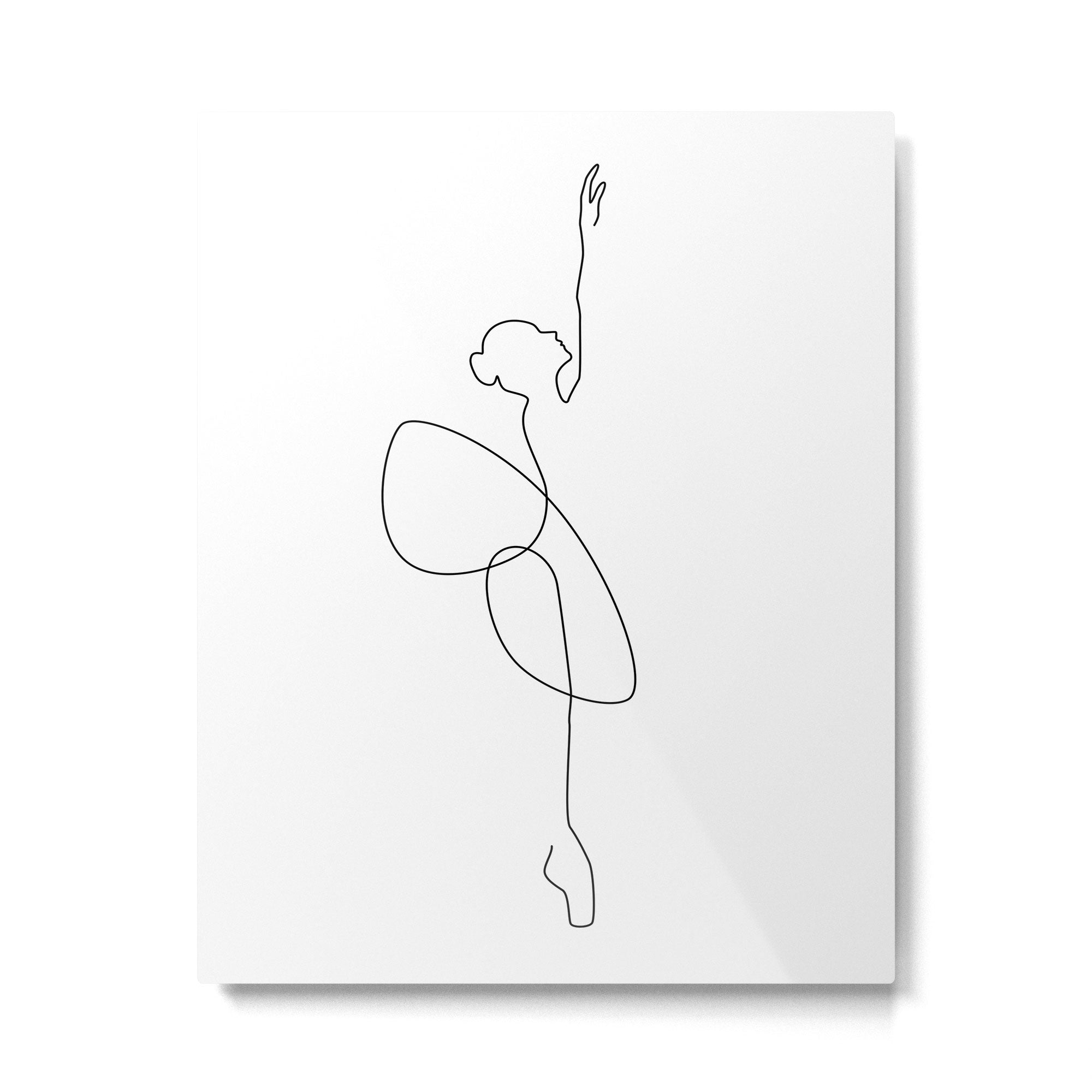Line Ballerina Metal Print Gallery Image 4