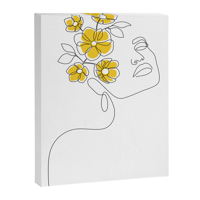 Mustard Bloom Girl Canvas Print Gallery Image 1