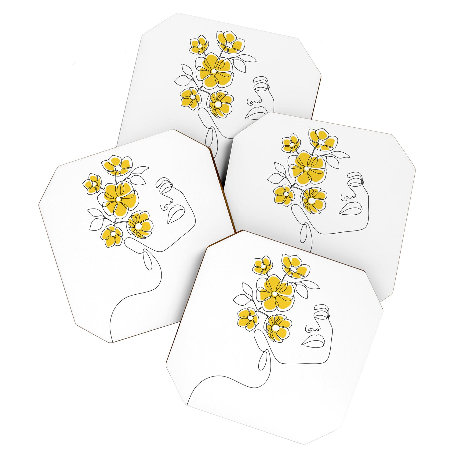 Mustard Bloom Girl Coaster Gallery Image 1