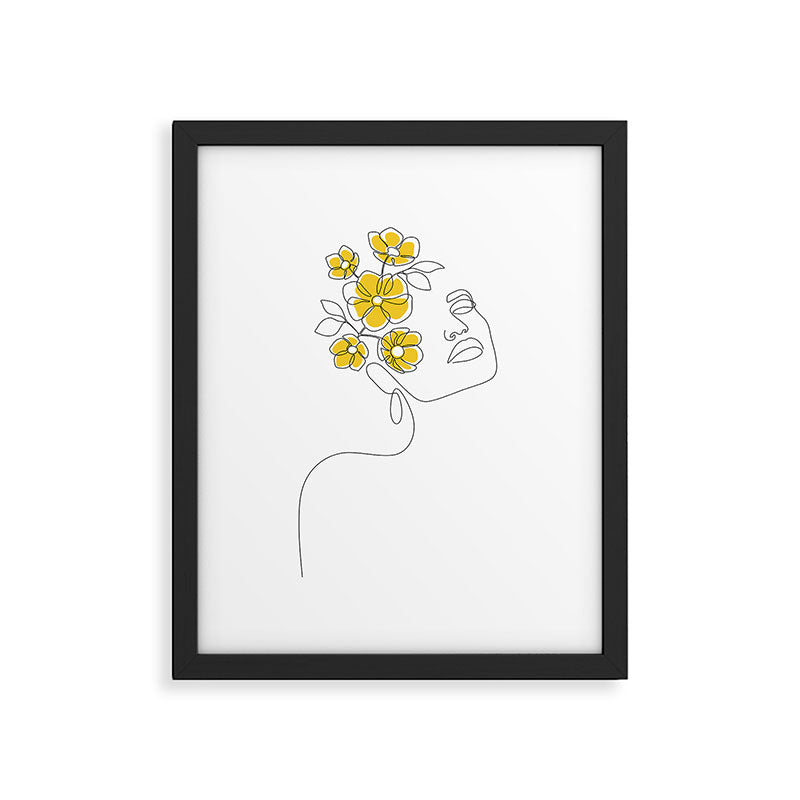 Mustard Bloom Girl Framed Art Print Gallery Image 5