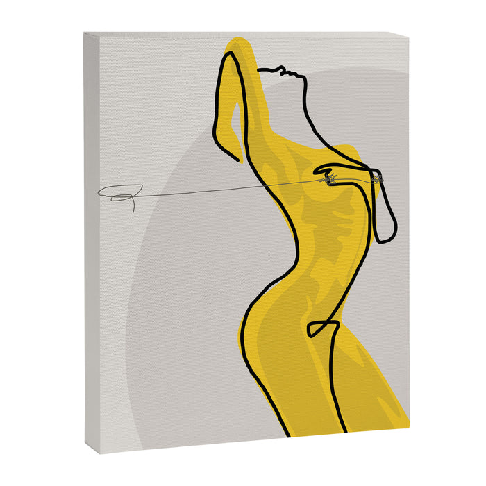 Mustard Moonlight  Canvas Print Gallery Image 1