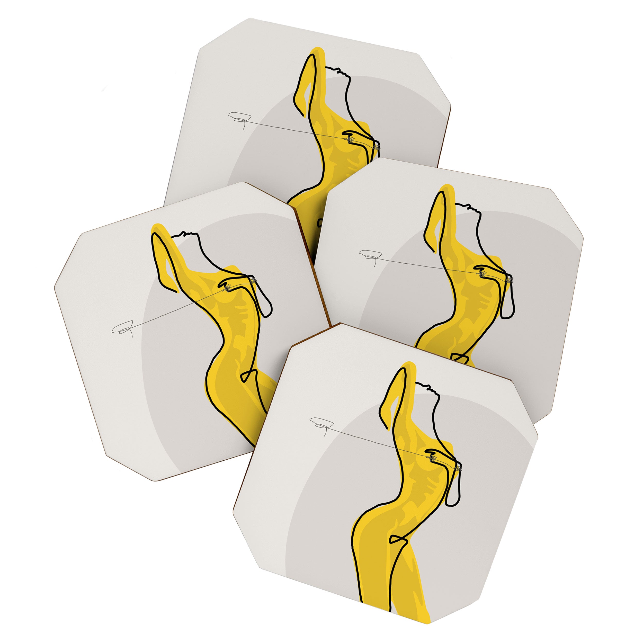 Mustard Moonlight  Coaster Gallery Image 1