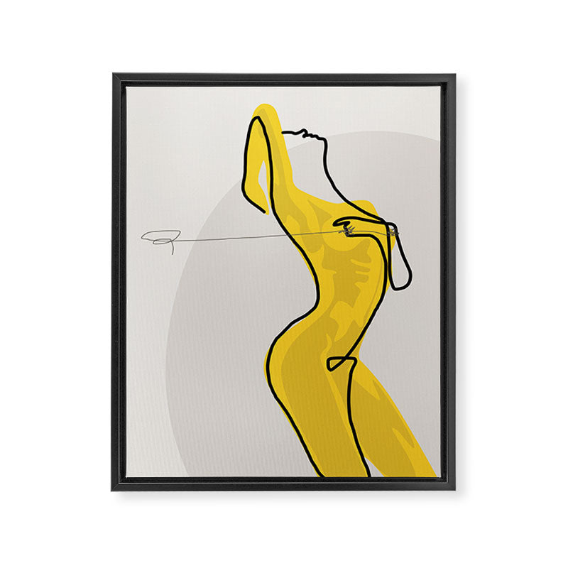 Mustard Moonlight  Framed Canvas Print Gallery Image 8