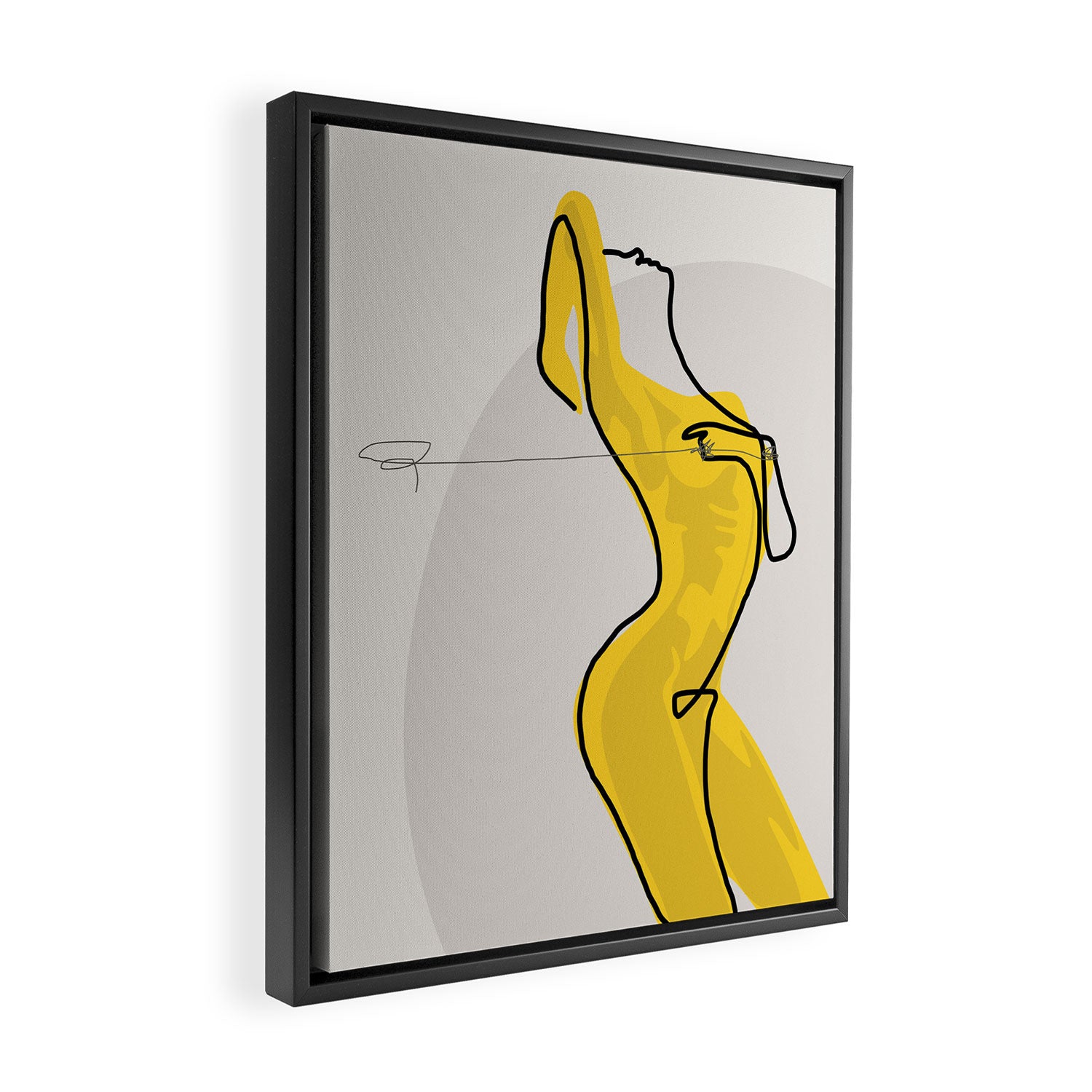 Mustard Moonlight  Framed Canvas Print Gallery Image 2