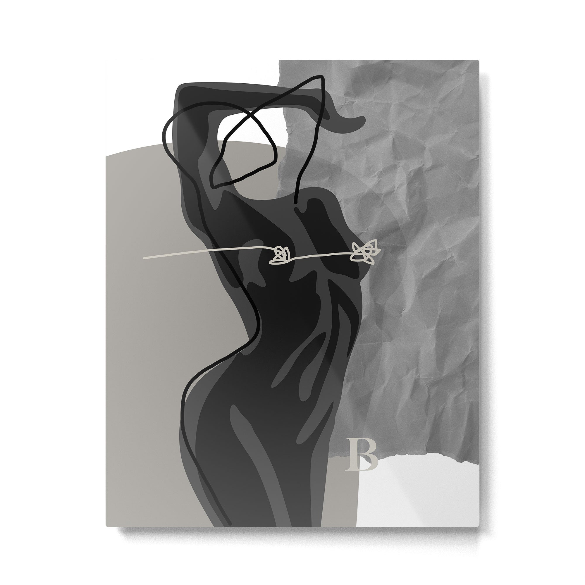 Nude In Shadow Metal Print Gallery Image 6
