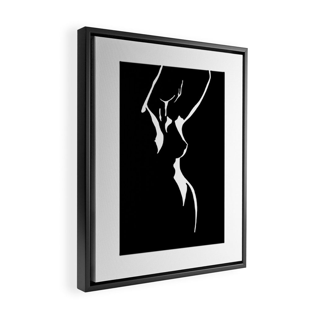 Nude Shadow Framed Canvas Print Gallery Image 2
