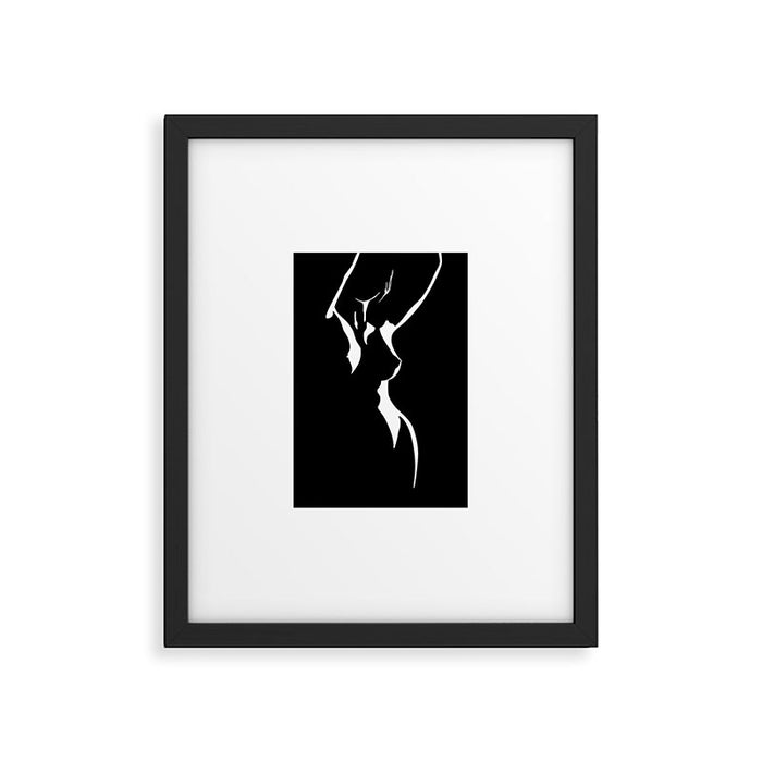 Nude Shadow Framed Art Print Gallery Image 1
