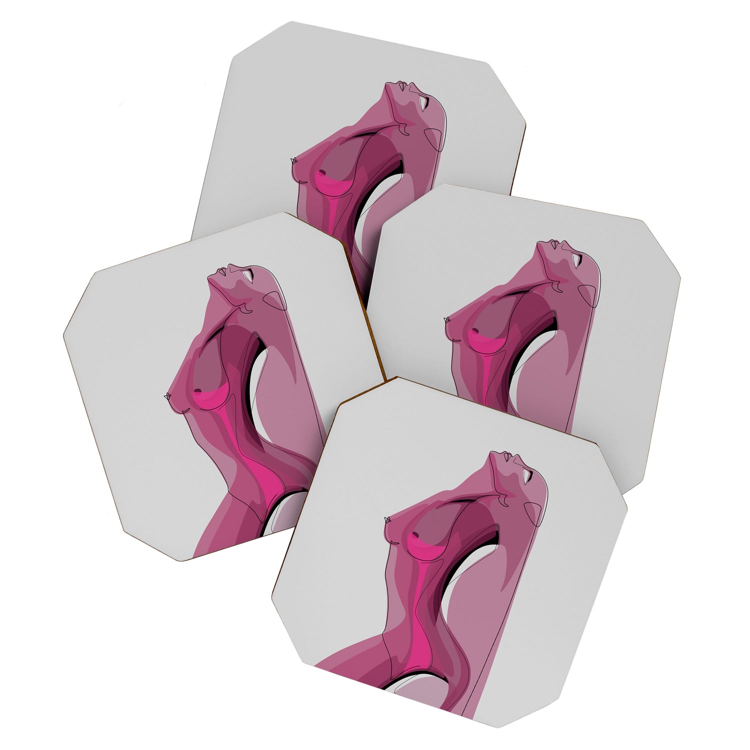 Pink Nudity Coaster Gallery Image 1
