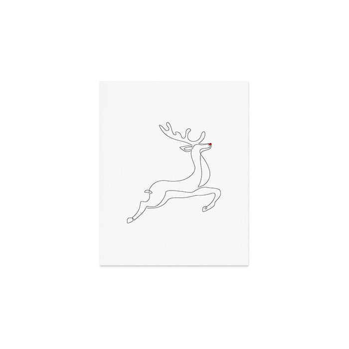 Red Nose Reindeer Art Print Gallery Image 1