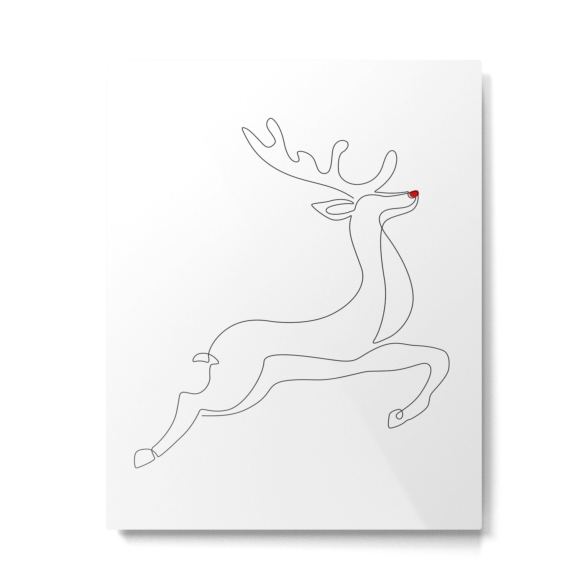 Red Nose Reindeer Metal Print Gallery Image 4