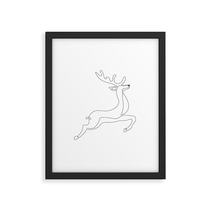 Red Nose Reindeer Framed Art Print Gallery Image 1