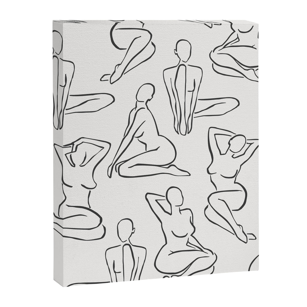 Shapes of the Ladies Pattern Canvas Print Gallery Image 6