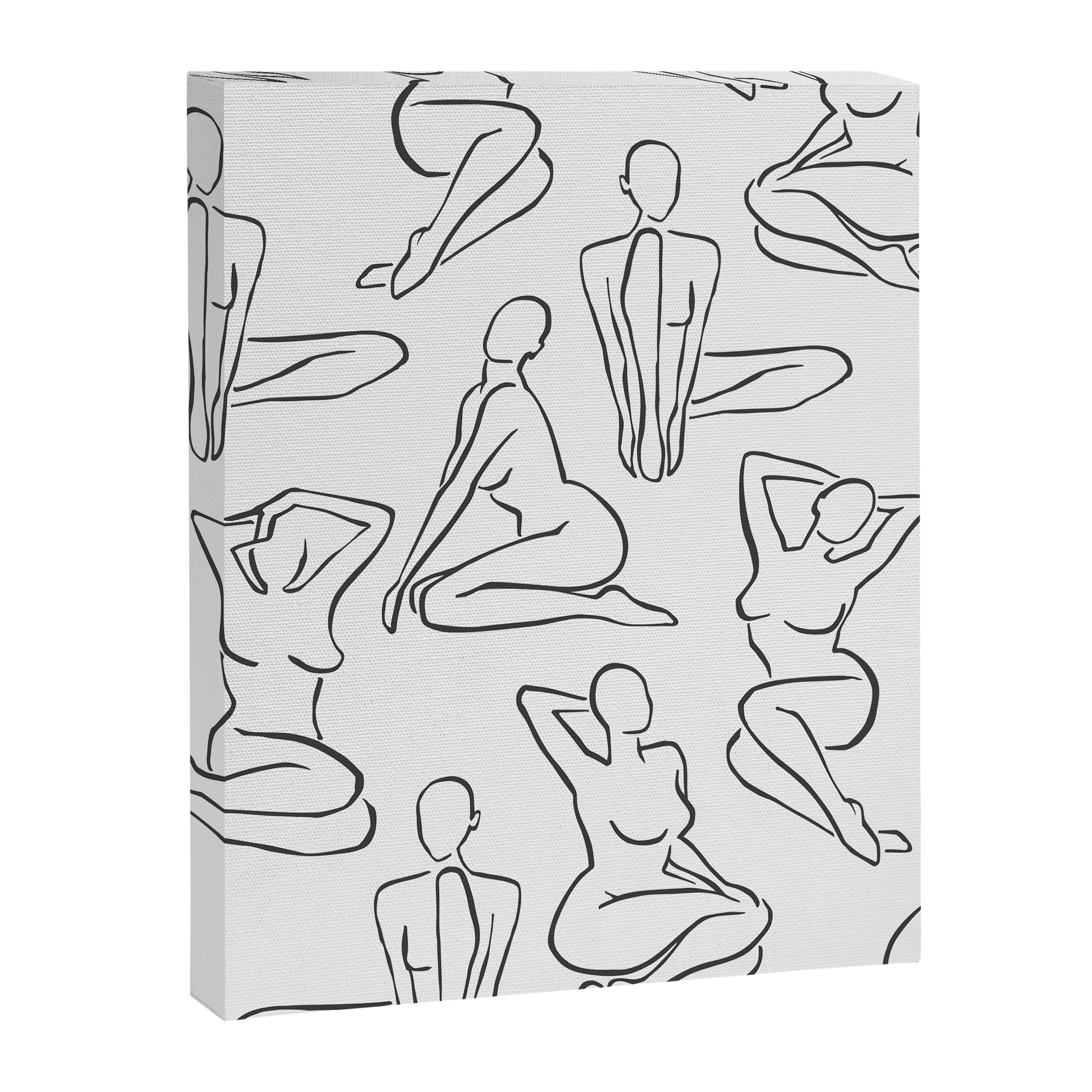 Shapes of the Ladies Pattern Canvas Print Gallery Image 6