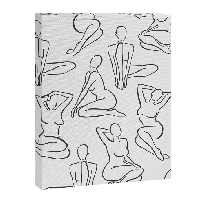 Shapes of the Ladies Pattern Canvas Print Gallery Image 1