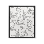 Shapes of the Ladies Pattern Framed Canvas Print Gallery Image 6
