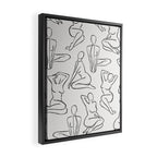 Shapes of the Ladies Pattern Framed Canvas Print Gallery Image 2