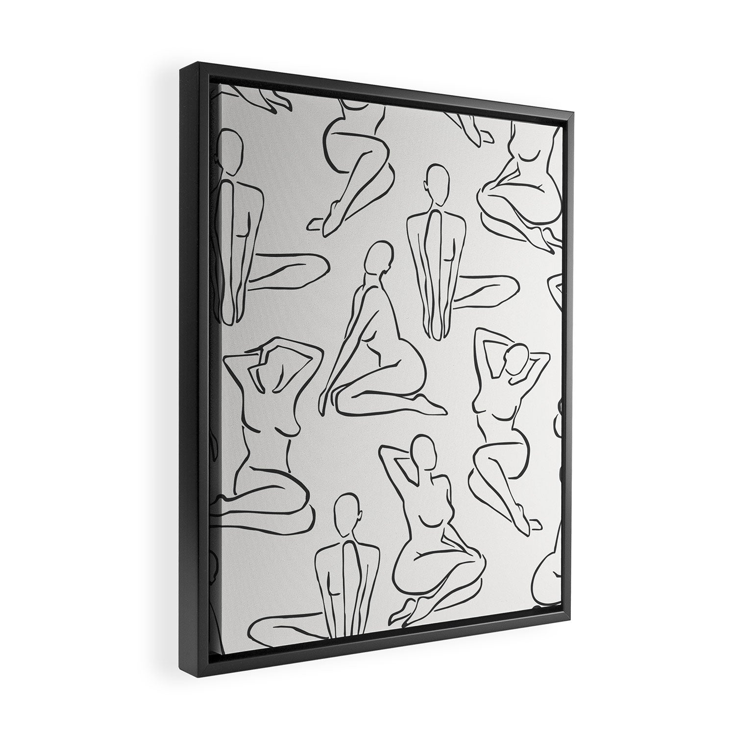 Shapes of the Ladies Pattern Framed Canvas Print Gallery Image 2
