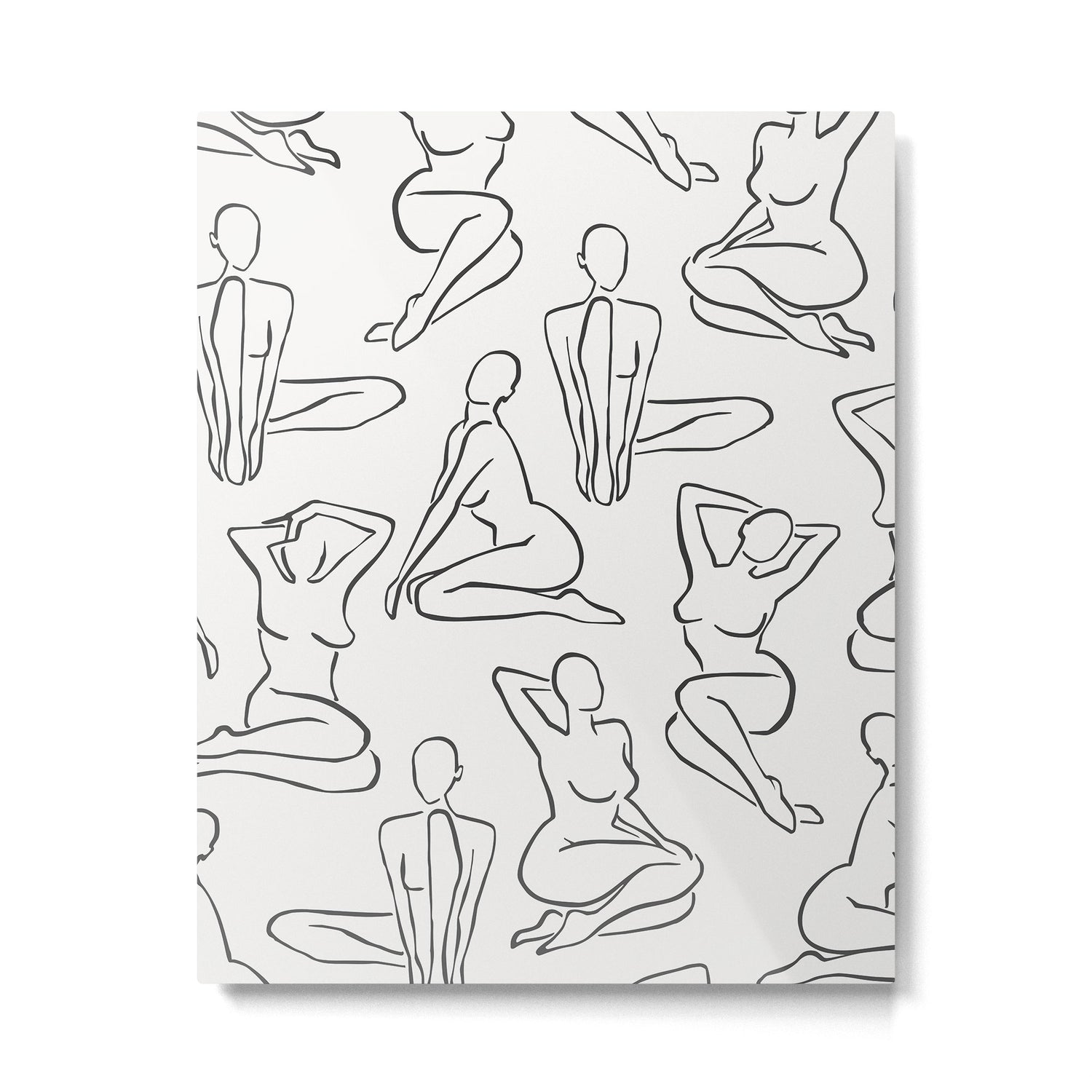 Shapes of the Ladies Pattern Metal Print Gallery Image 4