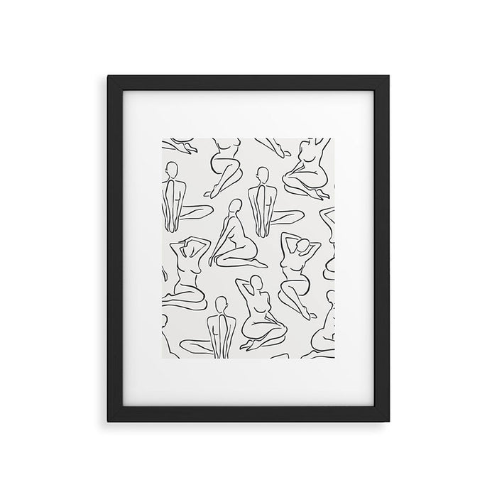 Shapes of the Ladies Pattern Framed Art Print Gallery Image 1