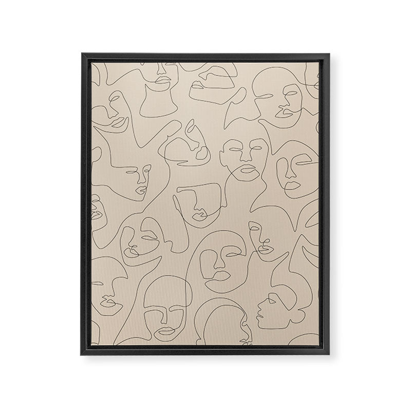 She's Beige Framed Canvas Print Gallery Image 6