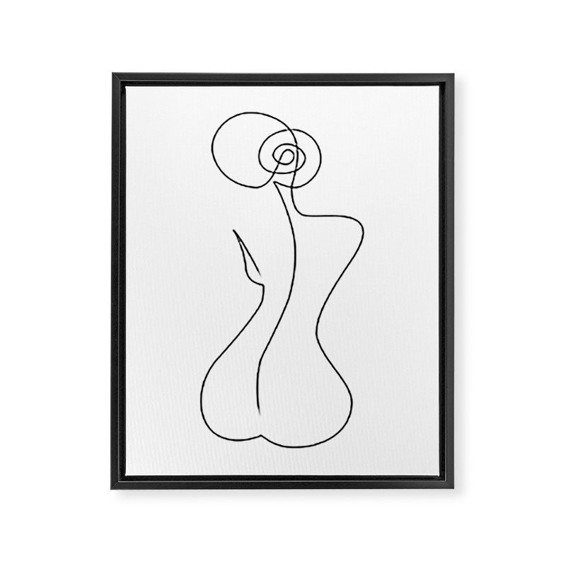 Single Back Line Framed Canvas Print Gallery Image 6