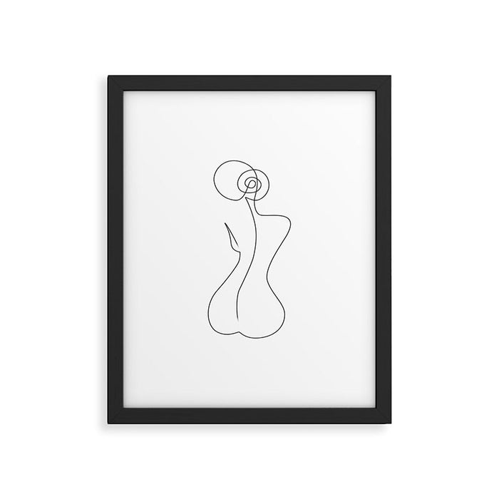 Single Back Line Framed Art Print Gallery Image 1