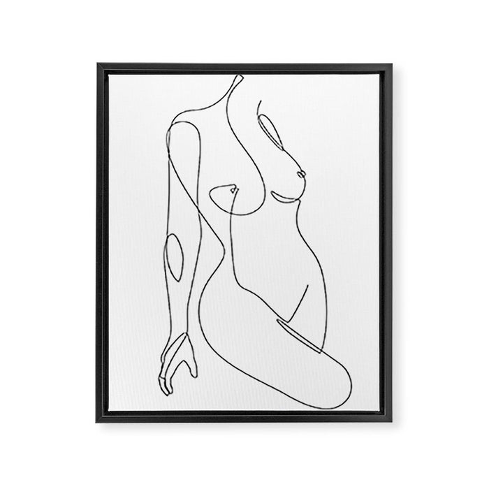 Single Nude Framed Canvas Print Gallery Image 1