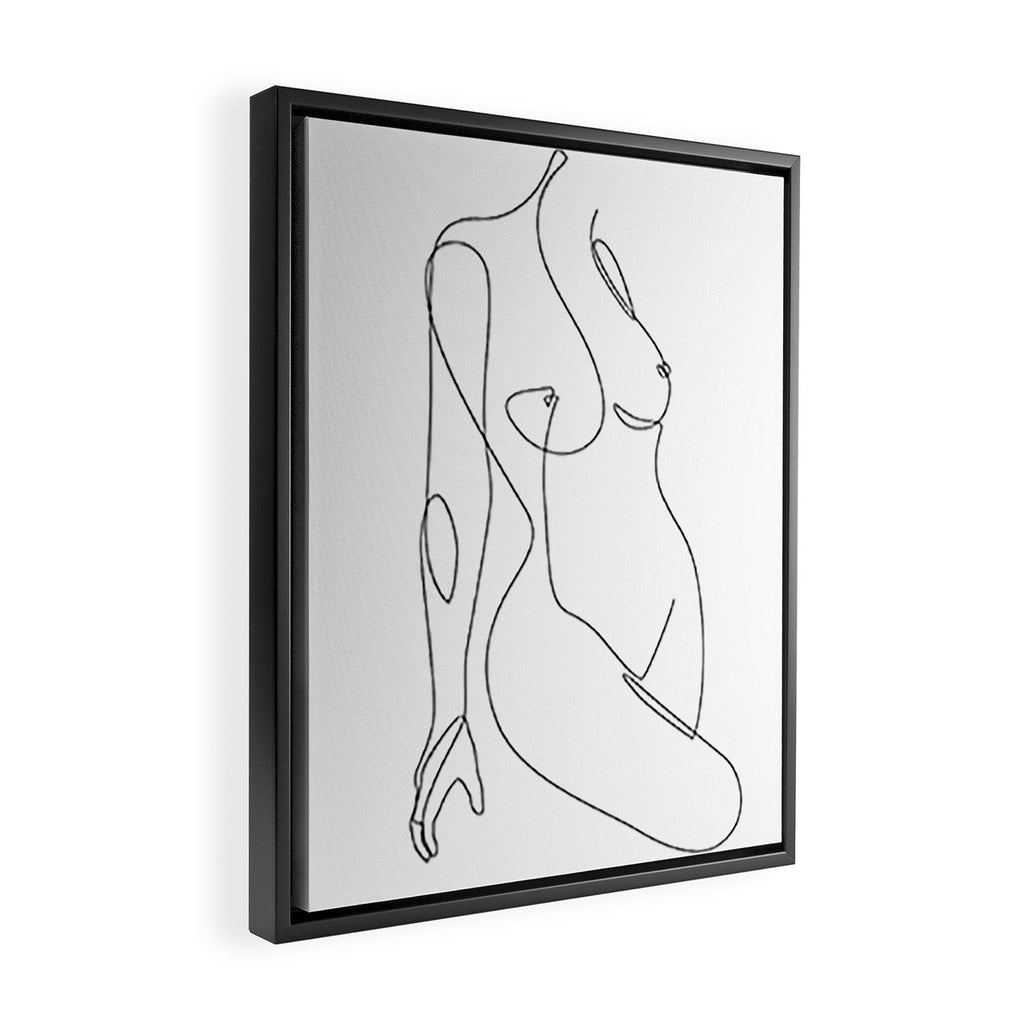 Single Nude Framed Canvas Print Gallery Image 2