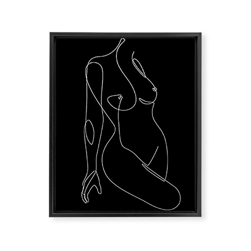 Single Nude Night Framed Canvas Print Gallery Image 6